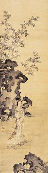 陈少梅 人物 立轴 绢本