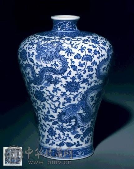 清乾隆青花穿花龙纹梅瓶收藏资讯|艺术家|书画家|书画名人|书法家