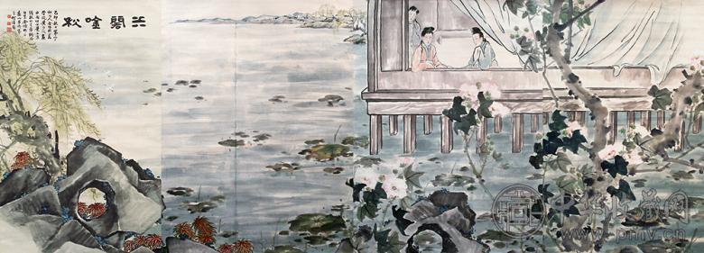 黄少强 叶少秉 何漆园 仕女花卉 四屏 设色纸本