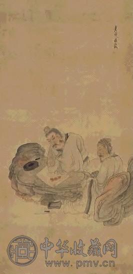 陈洪绶 高士图 镜心