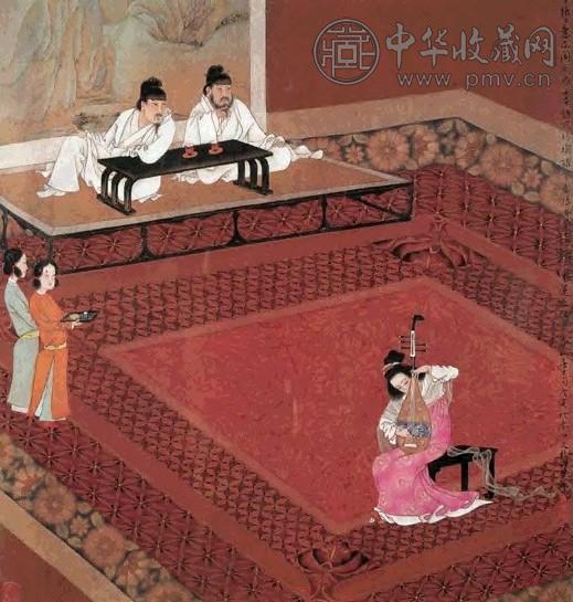 现代 李少文 听琴图 镜心