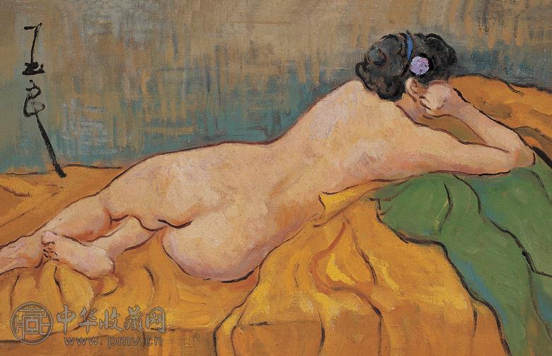 潘玉良 裸女 油彩 纸板