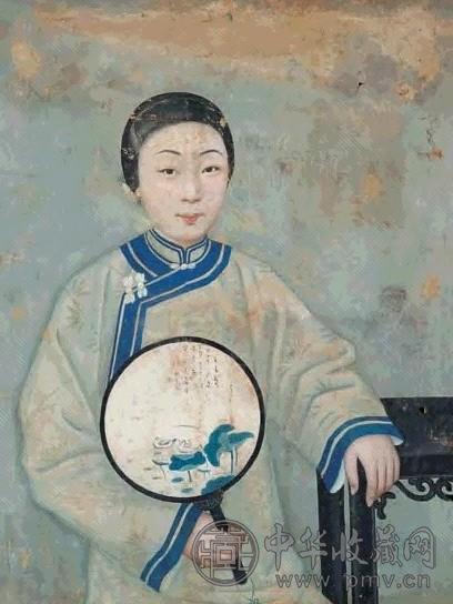 清代仕女 油画
