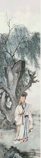 陈少梅 东坡游园 立轴 设色纸本