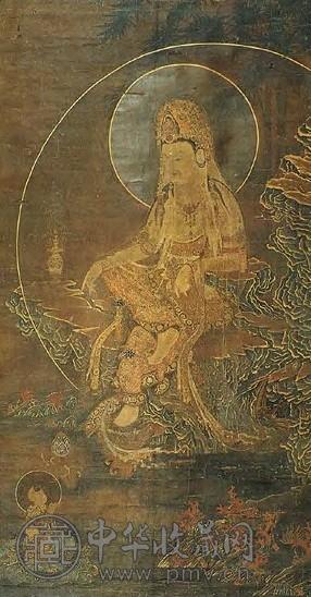 明 水月观音 轴