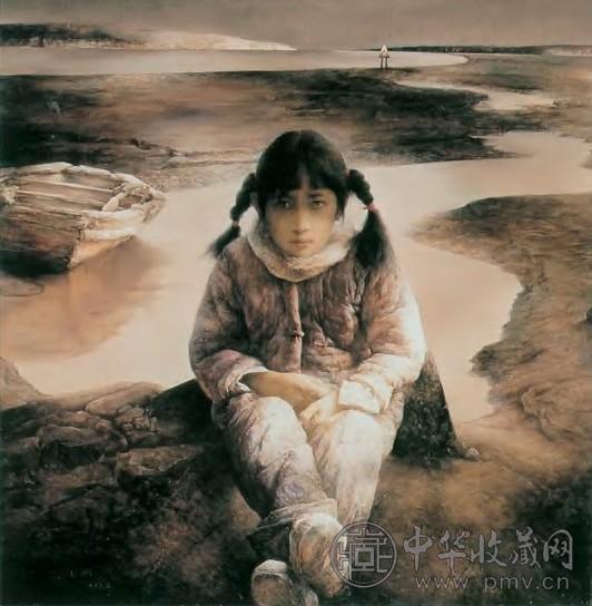 李雁 1995年作 心河 布面油画