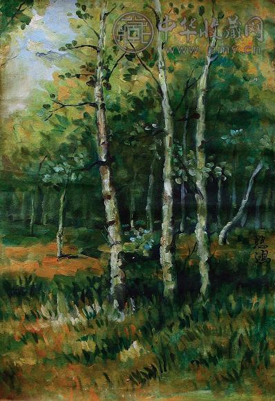 徐悲鸿 风景油画 油画画布