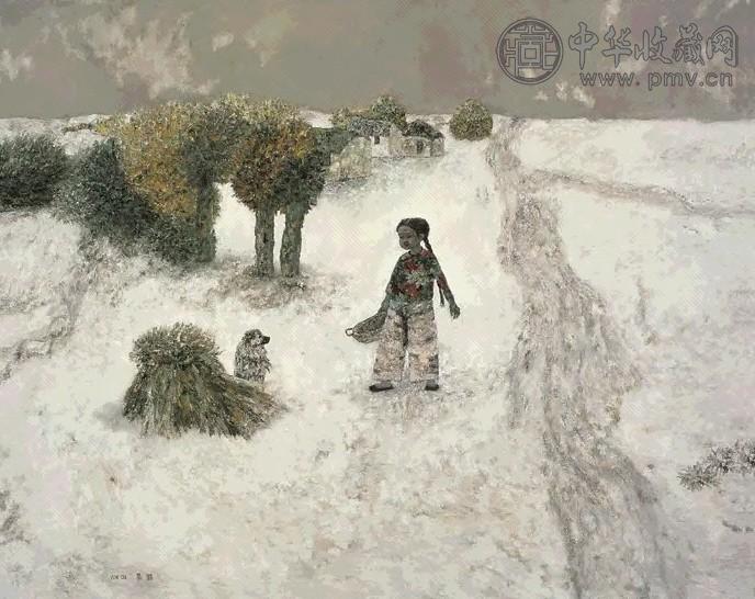 聂鸥 1993年作 农人正忙 布面油彩