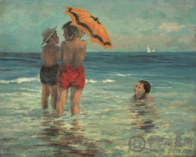 周丽华 夏日海滨 布面油彩