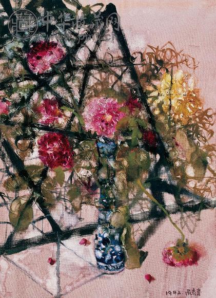 周春芽 花卉 油画 画布