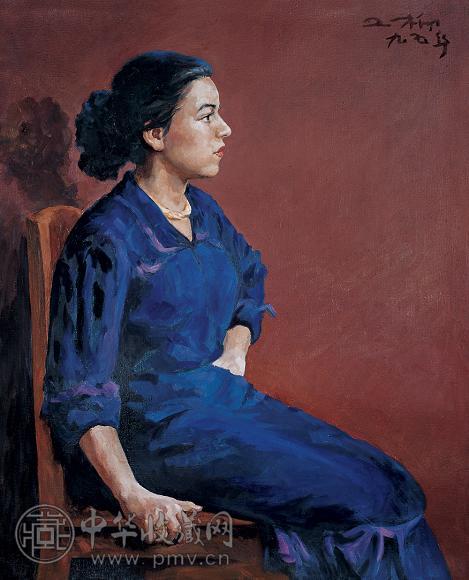 罗工柳 1995年作 女教师 布面 油画