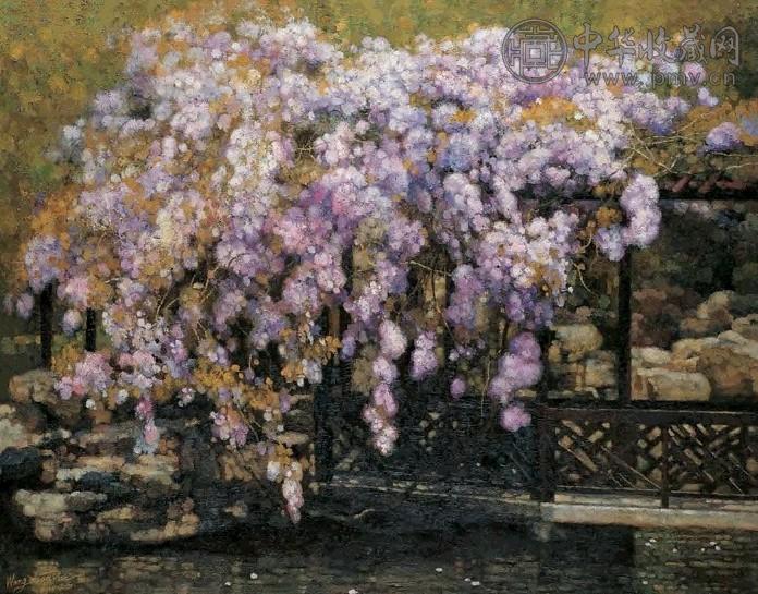 王贤培 苏州留园 油画