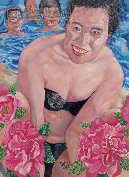 刘炜 1993年作 出水芙蓉 布面油画