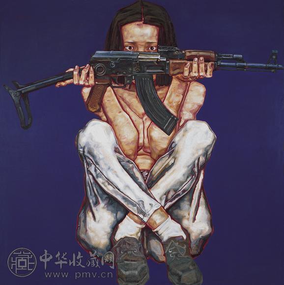 马保中 2000年作 AK?47/4# 布面油彩