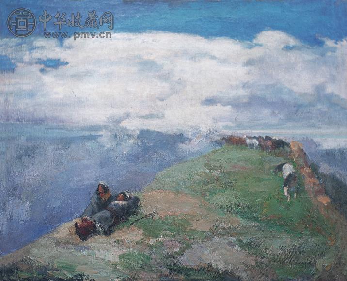 艾中信 1980年作 天之梦 布面油画