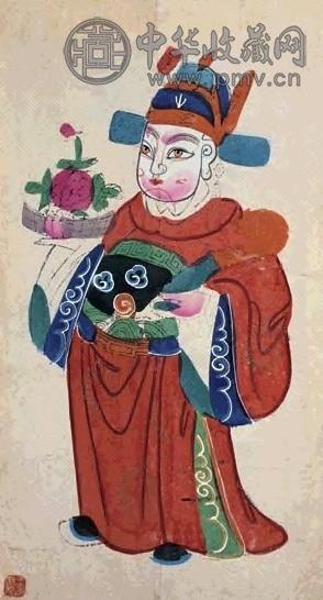 清 如意状元 门神