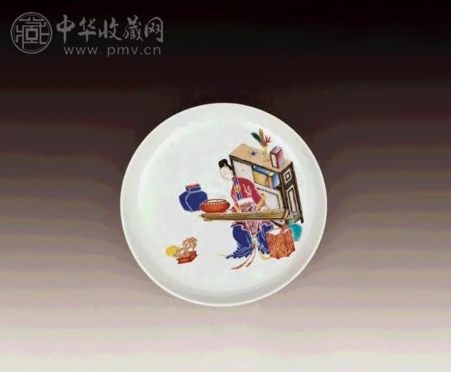 清乾隆粉彩仕女人物盘收藏资讯|艺术家|书画家|书画名人|书法家-中华收藏网