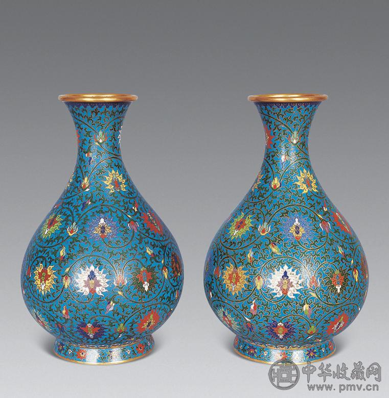 民国 景泰蓝玉壶春(1对)