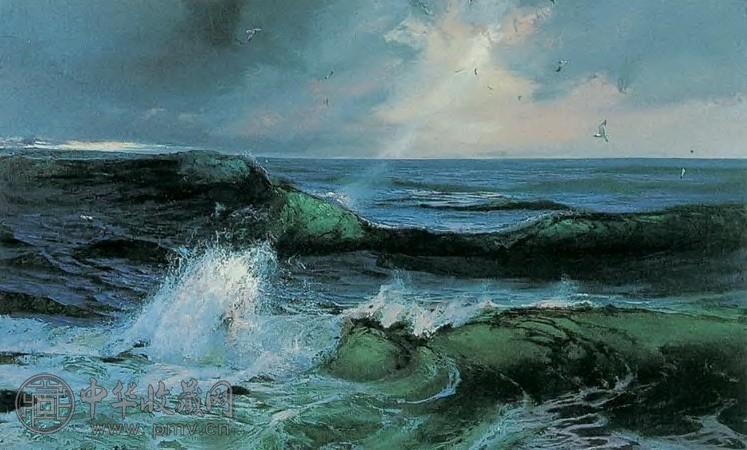 高泉 1995年 海之光 布面