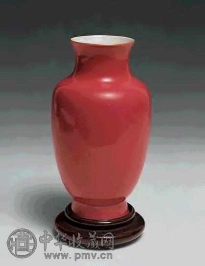 民国 胭脂红瓶