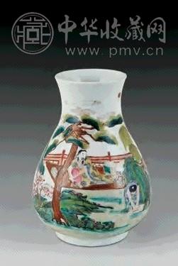 民国 粉彩人物琵琶尊