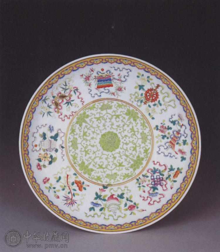 清光绪 粉彩八宝纹大盘