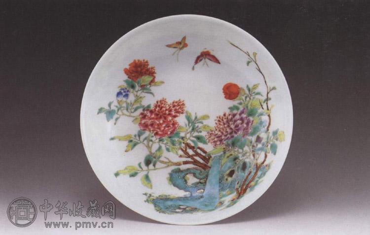 清乾隆 粉彩富贵盘
