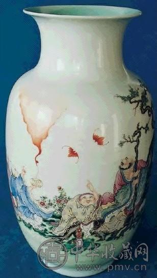 民国 粉彩人物纹灯笼尊