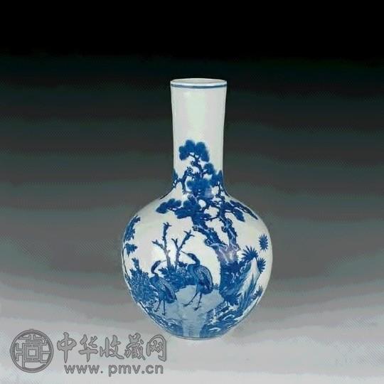 民国青花天球瓶收藏资讯|艺术家|书画家|书画名人|书法家-中华收藏网