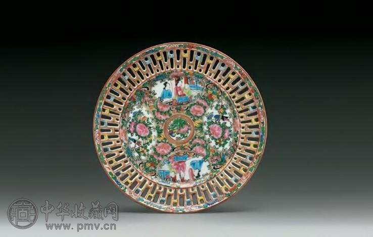 清中期镂空广彩人物花卉盘收藏资讯|艺术家|书画家|书画名人|书法家