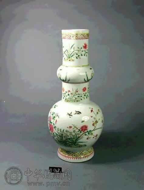 民国 粉彩花卉瓶