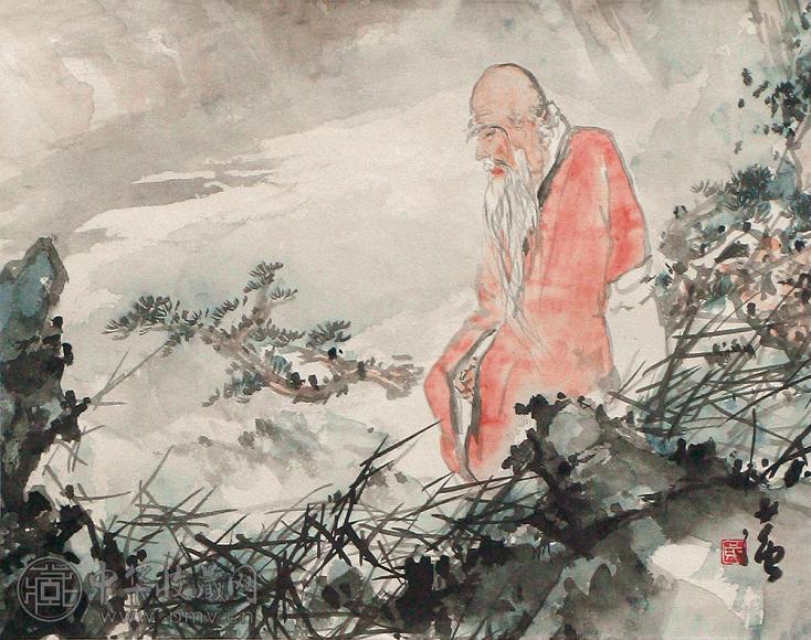 黄少强 罗汉 立轴 设色纸本