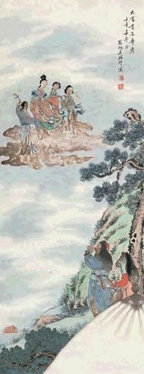 吴辅卿 大富贵亦寿考 立轴 设色纸本