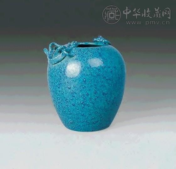 民国 炉钧釉螭龙水丞