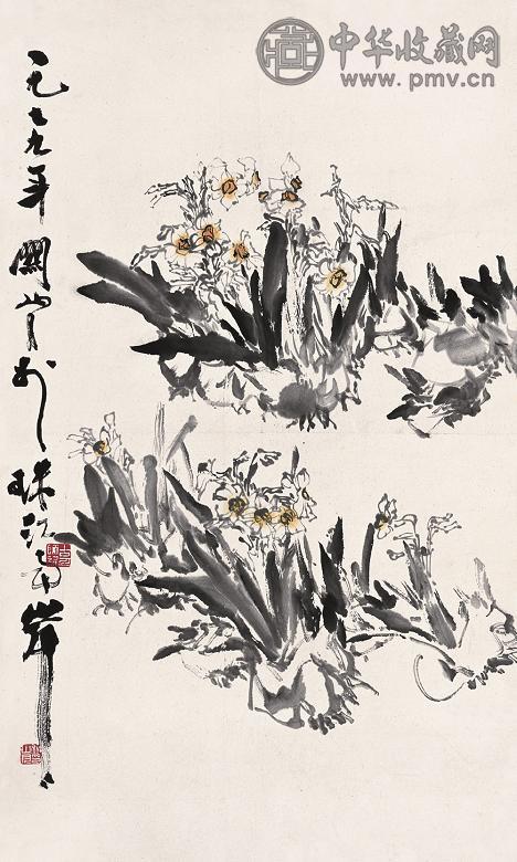 关山月 1979年作 群仙祝寿 镜心 设色纸本