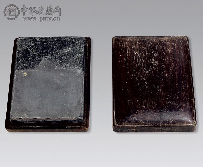 清代 吴志山铭文云鹤砚