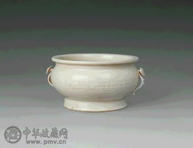清 德化窑如意双耳炉