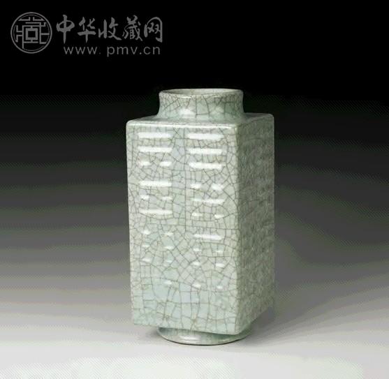 清雍正仿哥釉琮式瓶收藏资讯|艺术家|书画家|书画名人|书法家