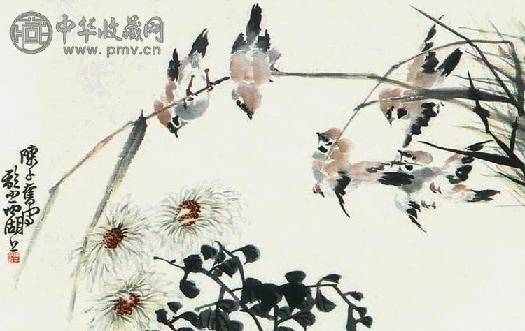 陈子奋 花鸟 立轴 纸本