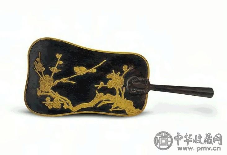 清 紫檀贴簧扇子