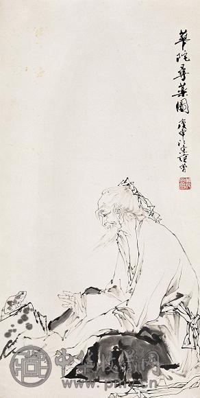 范曾1980年作华佗寻药图立轴水墨纸本收藏资讯|艺术家|书画家|书画名人