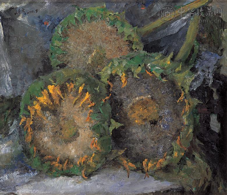 杨延文 2000年作 向日葵 布面 油画