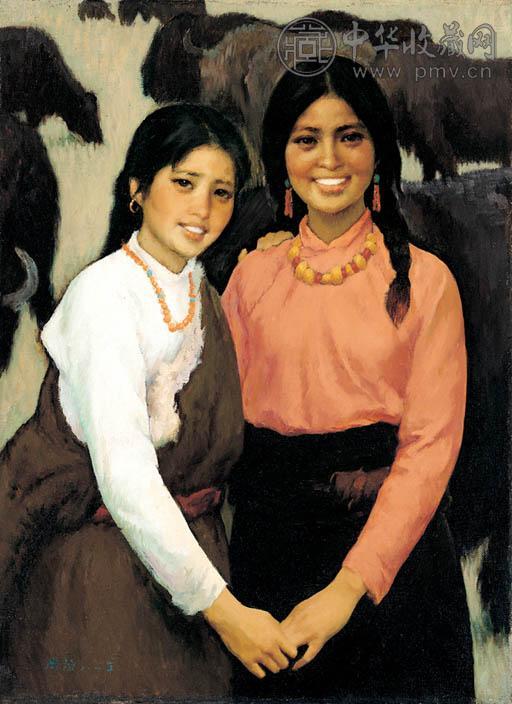 靳尚谊 1981年作 夏季牧场 油画 画布