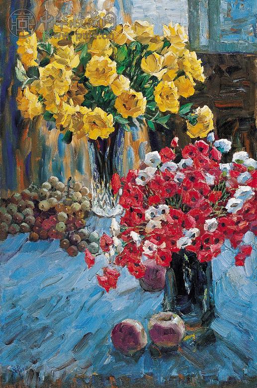 苟乐加 2004年作 静物 布面油画