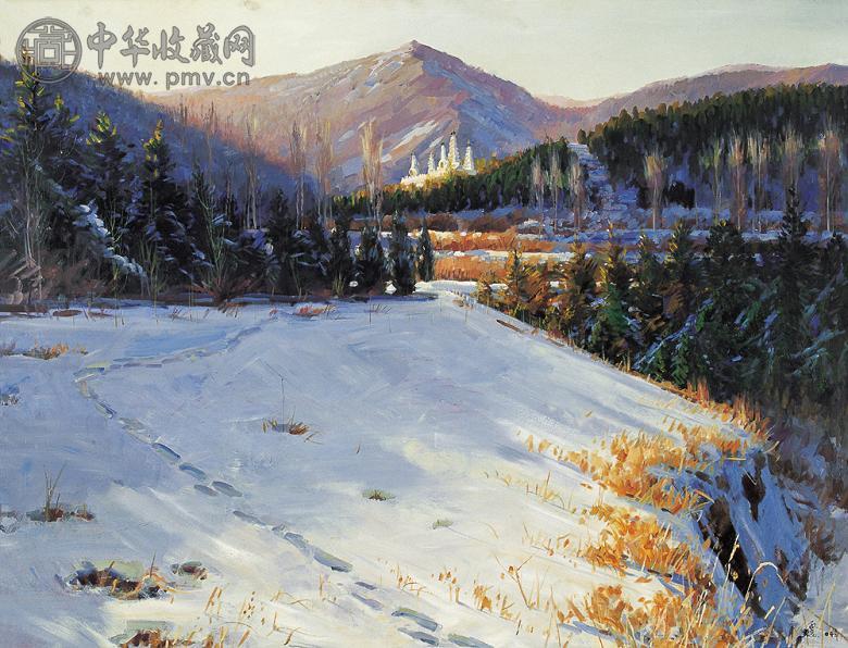 鲍震 2004年作 风景 布面油画