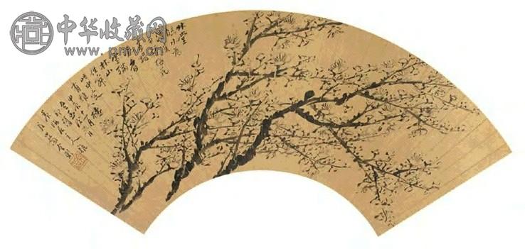 金心兰 梅花 扇面