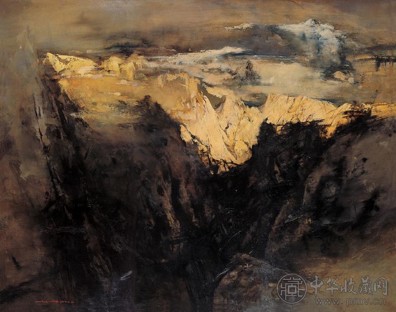 曹吉冈 1999年作 苍山如海 布面 油画