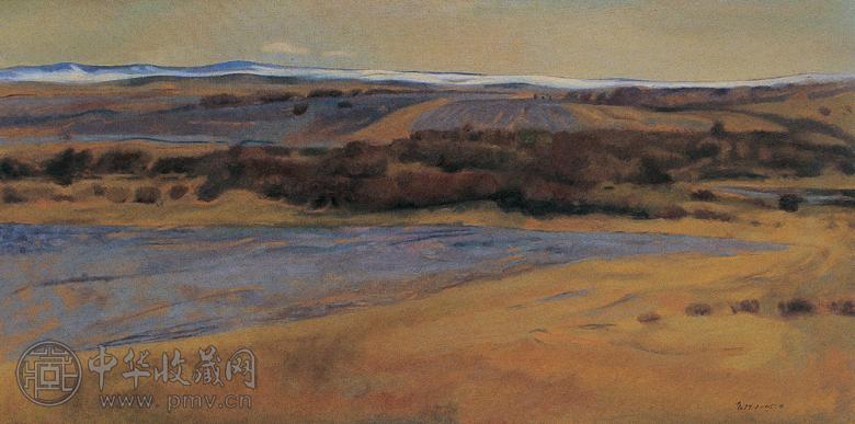 朝戈 2005年作 雪线 布面 油画