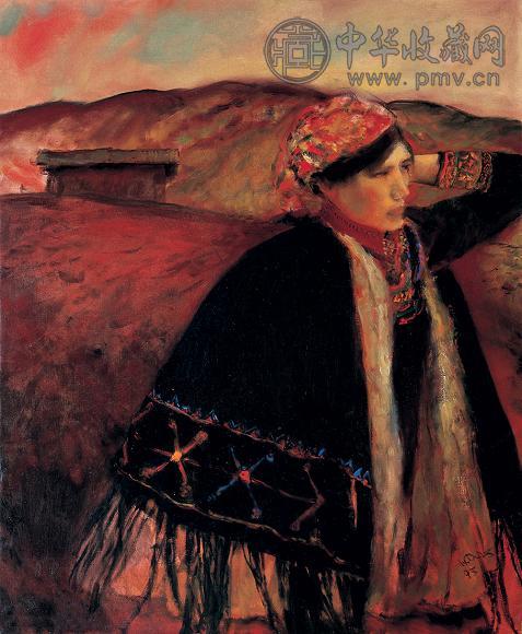 何多苓 1993年作 黄昏 布面油画