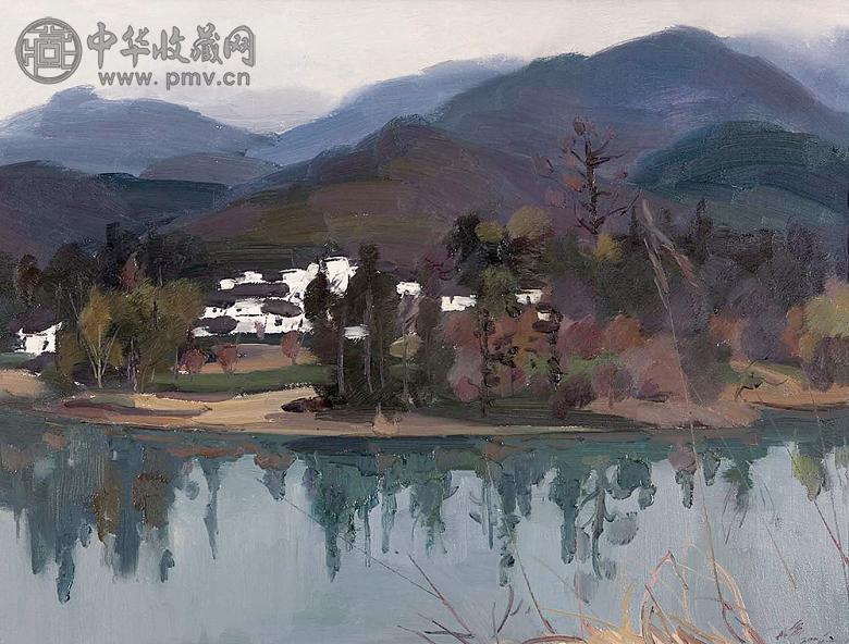 陈世宁 2006年作 寂静的婺源山村 布面 油画